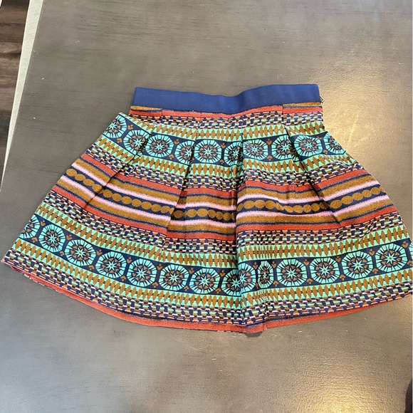ANTHROPOLOGIE - NOMAD MORGAN CAPER - MULTI-COLOR PLEATED A-LINE SKIRT - SIZE 6 - Picture 3 of 9